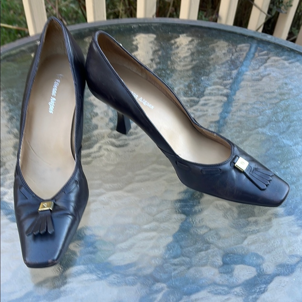 Etienne Aigner BrowrnLeather Women's Heels